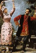 nikolay gogol russian folk dancers oil